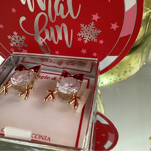 Adorable reindeer earrings in beautiful gift box - Picture 1 of 7